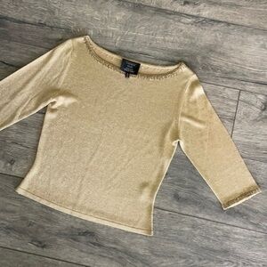 Carmen Marco Valvo sweater size M Gold sweater